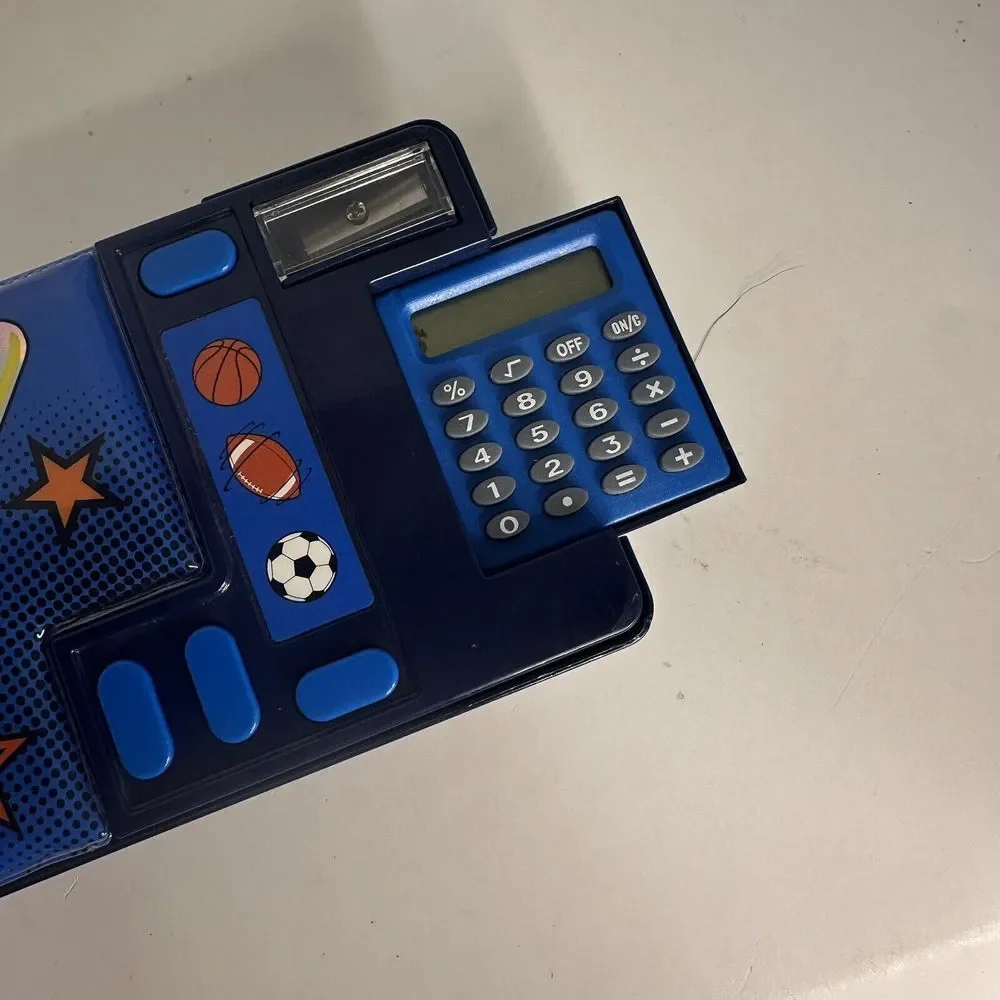 Hot Focus Dinosaur Multifunction Pencil Case Box w/ Calculator Sharpener‎ 10